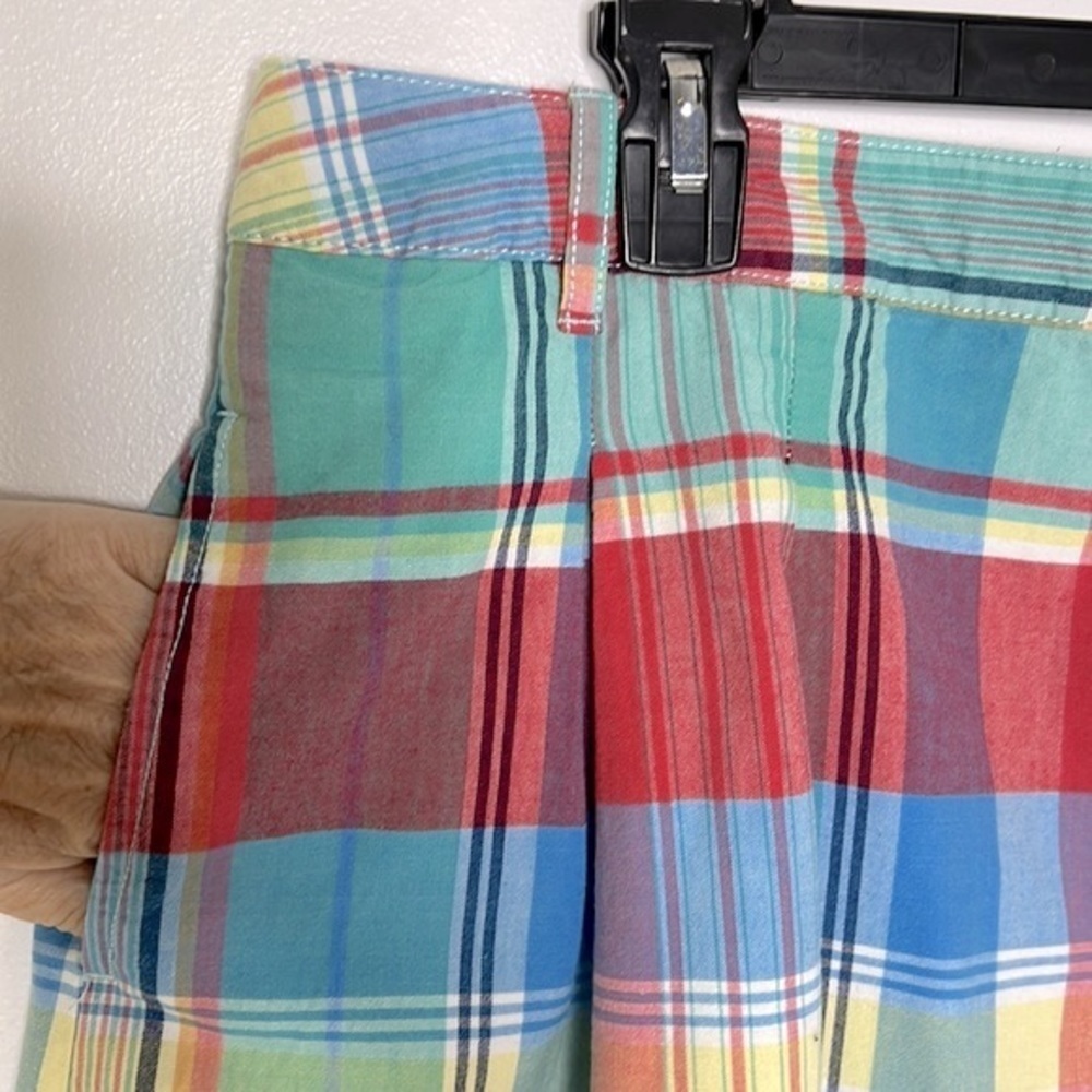 Lands’ End plaid skirt button front cotton size 18 - Picture 2 of 7